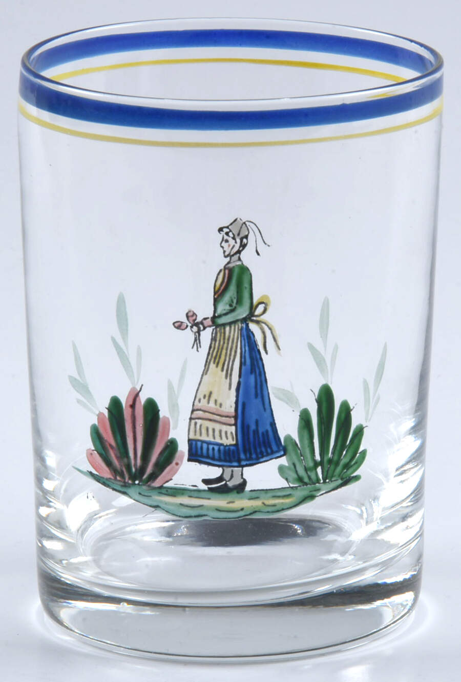 Henriot (Lady Or Man Center) 8 Oz Glassware Tumbler by Quimper-1