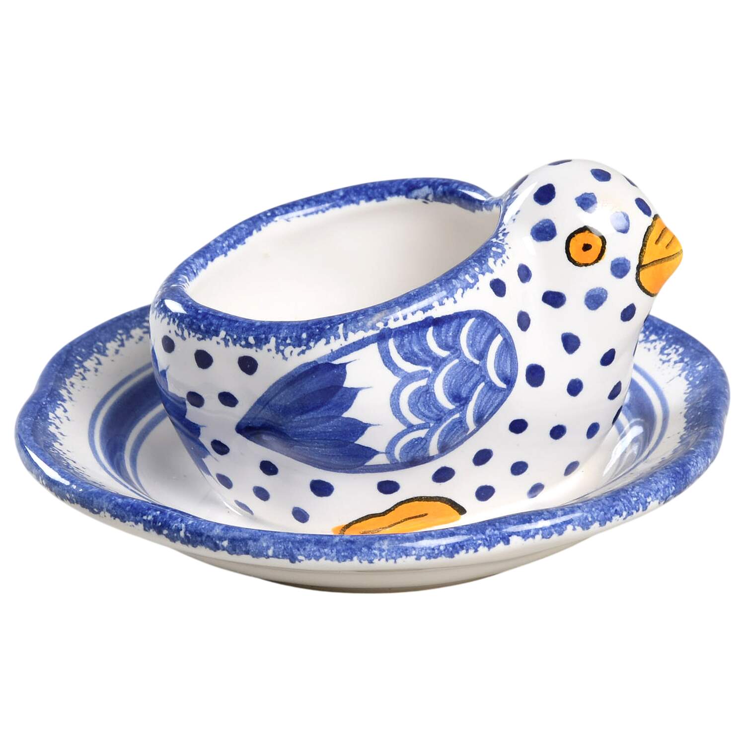 Henriot (Lady Or Man Center) Figural Egg Cup by Quimper-1