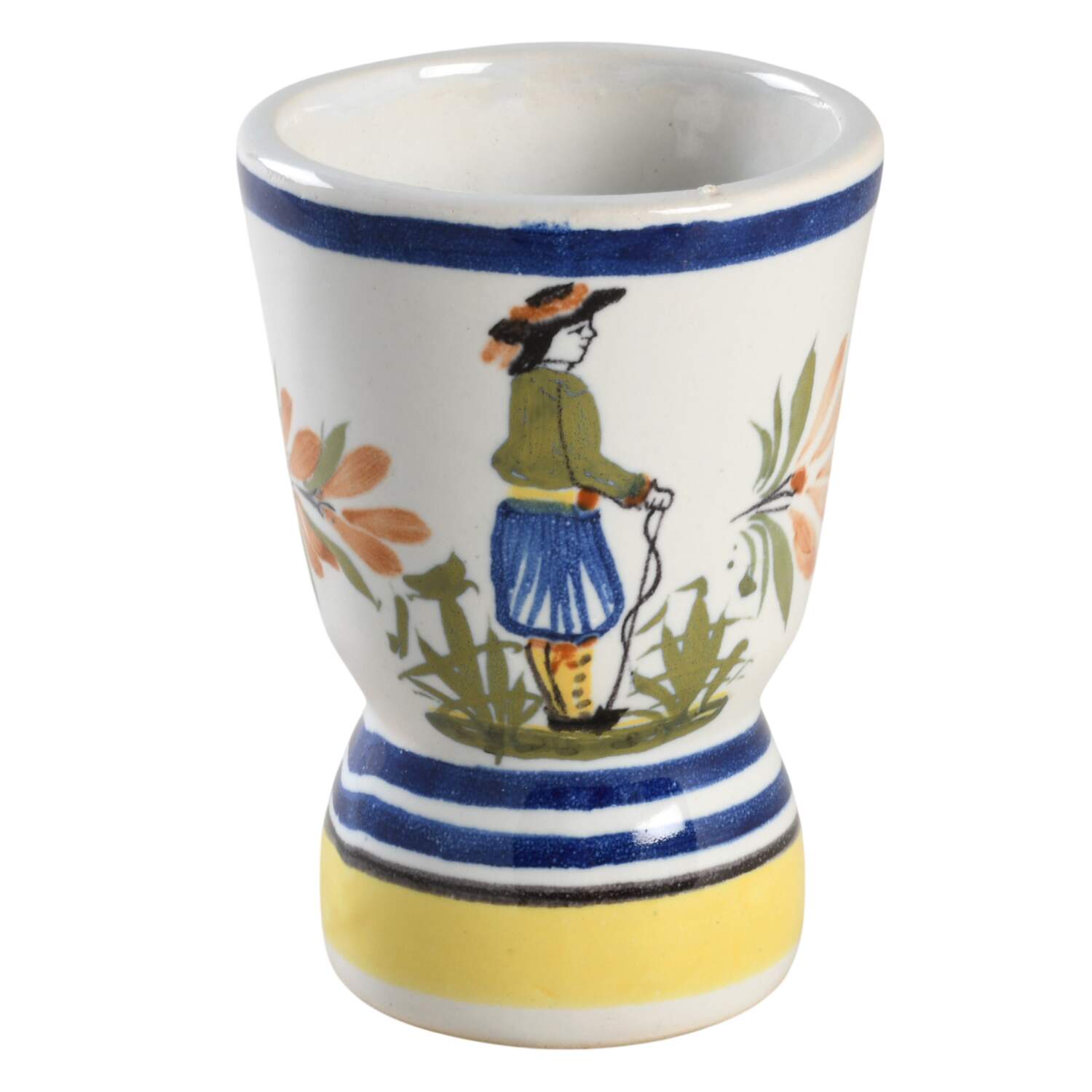 Henriot (Lady Or Man Center) Double Egg Cup by Quimper-1