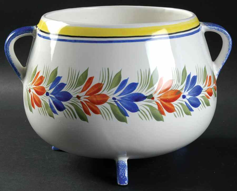 Henriot (Lady Or Man Center) Tureen No Lid by Quimper-1