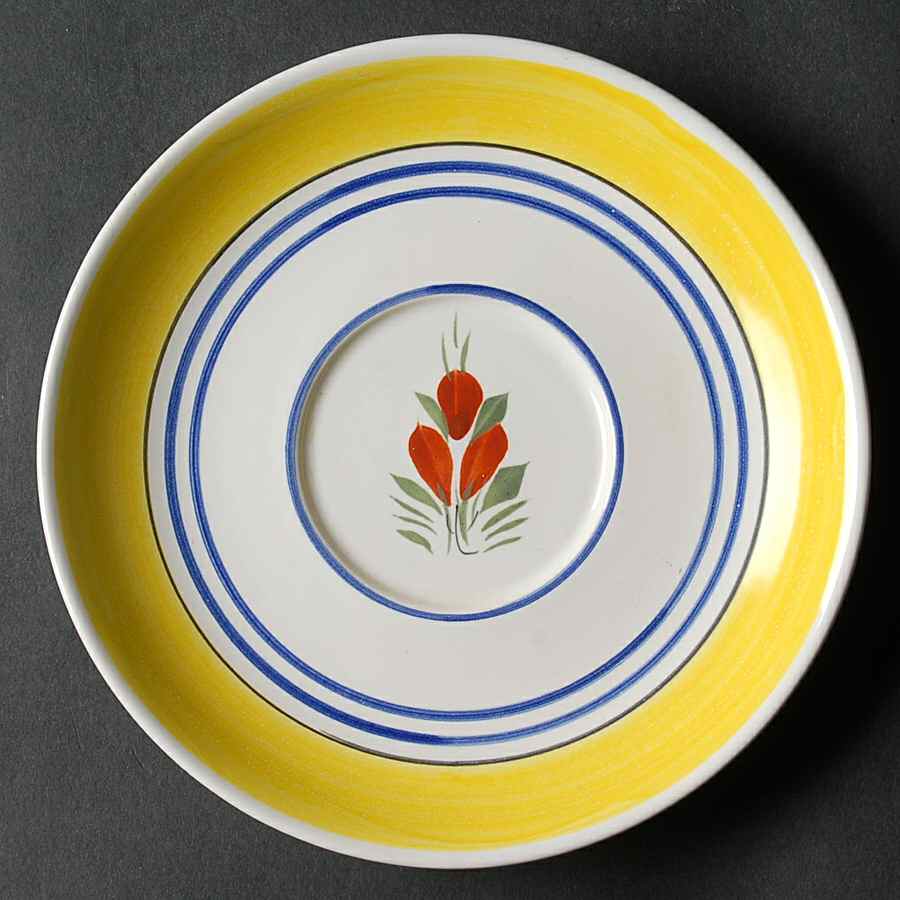 Henriot (Lady Or Man Center) Saucer by Quimper-1