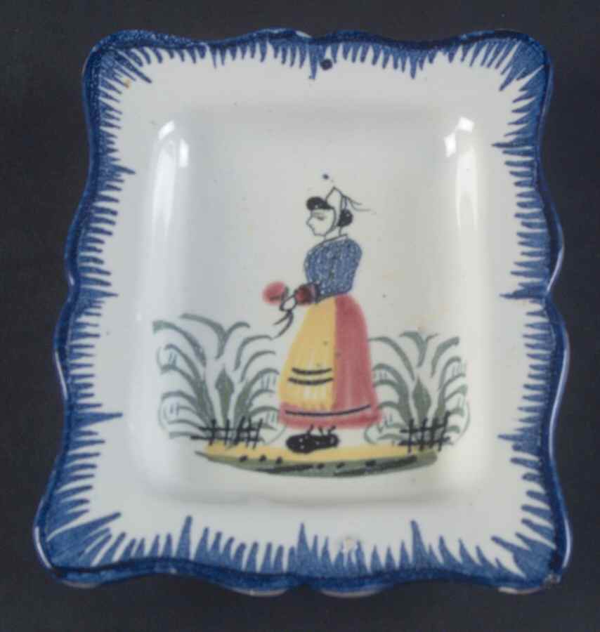 Henriot (Lady Or Man Center) Silver Tray by Quimper-1