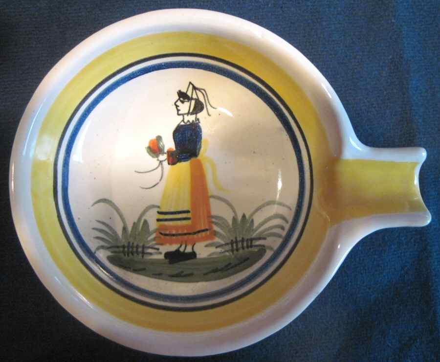 Henriot (Lady Or Man Center) Small Ashtray by Quimper-1