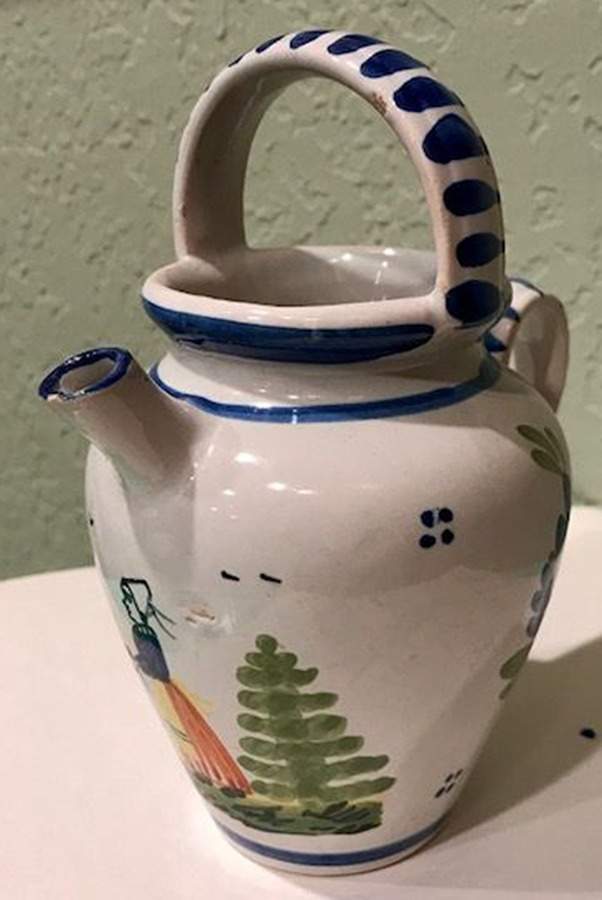 Henriot (Lady Or Man Center) Pitcher by Quimper-1