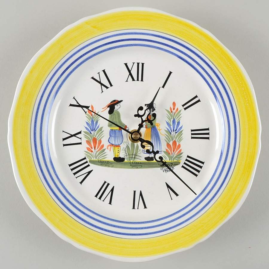 Henriot (Lady Or Man Center) Clock Plate by Quimper-1