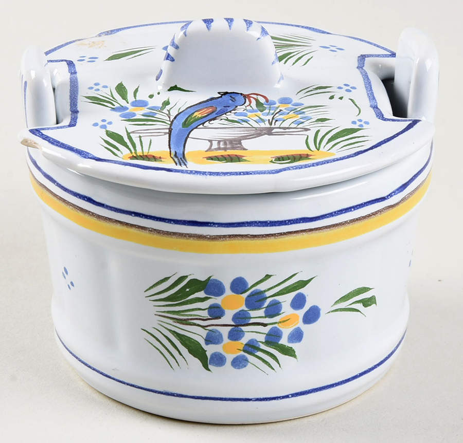 Jardin D'Ete Butter Tub & Lid by Quimper-1