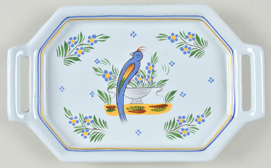 Jardin D'Ete 9" Rectangular Tray by Quimper-1
