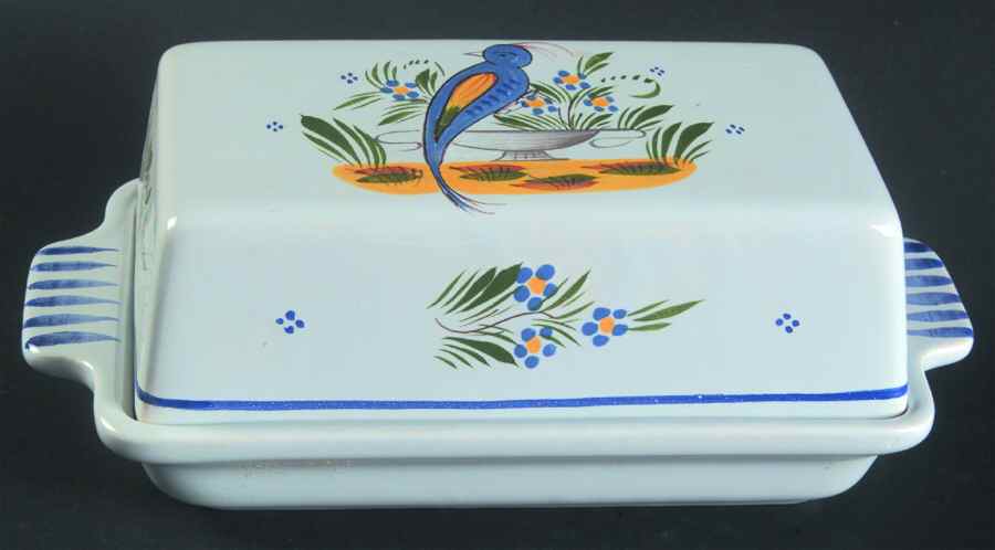 Jardin D'Ete Rectangular Covered Butter by Quimper-1