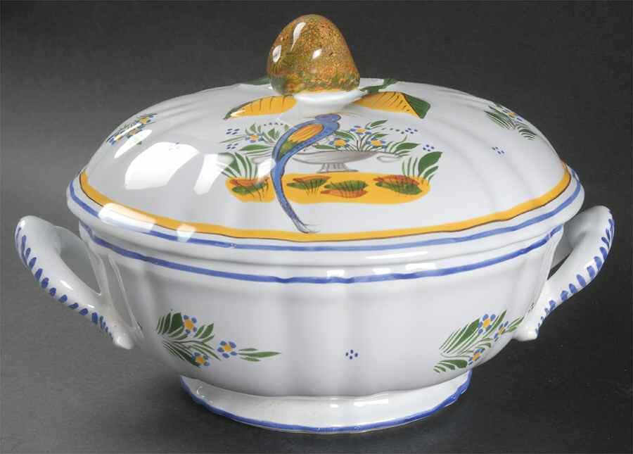 Jardin D'Ete Round Covered Vegetable by Quimper-1