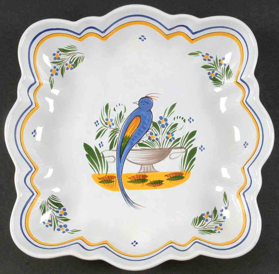 Jardin D'Ete 9" Square Vegetable Bowl by Quimper-1