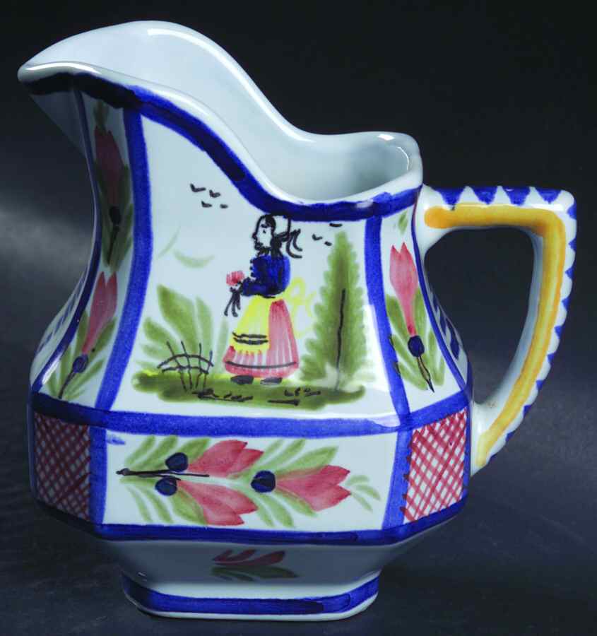 Mistral Blue (Octagonal, Lady Center) Creamer by Quimper-1