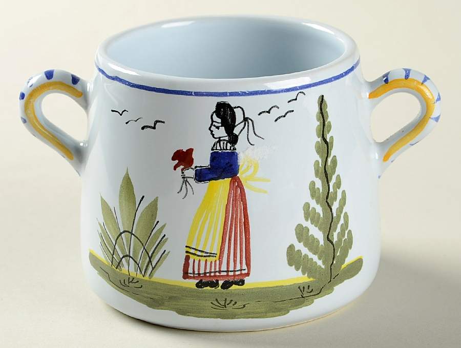 Mistral Blue (Octagonal, Lady Center) Jam/Jelly No Lid by Quimper-1