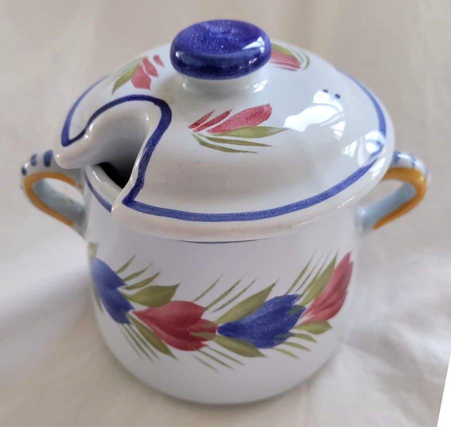 Mistral Blue (Round) Jam/Jelly & Lid by Quimper-1