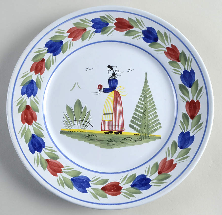 Mistral Blue (Round) Dinner Plate by Quimper-1