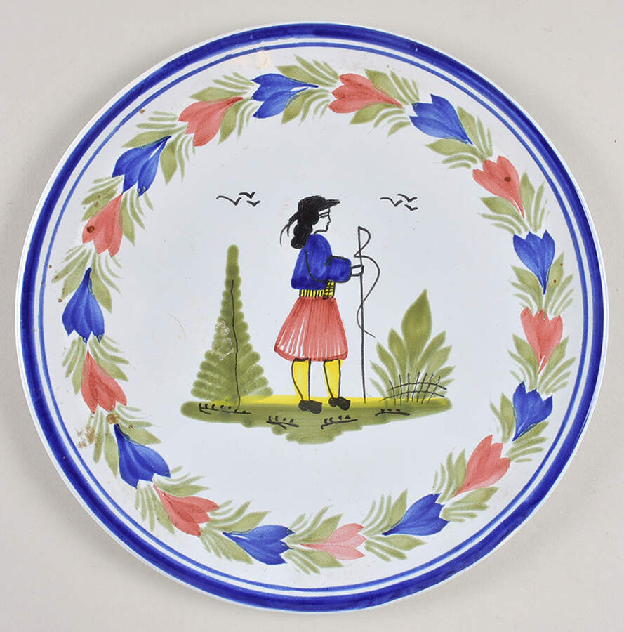 Mistral Blue (Round) Cake Plate by Quimper-1