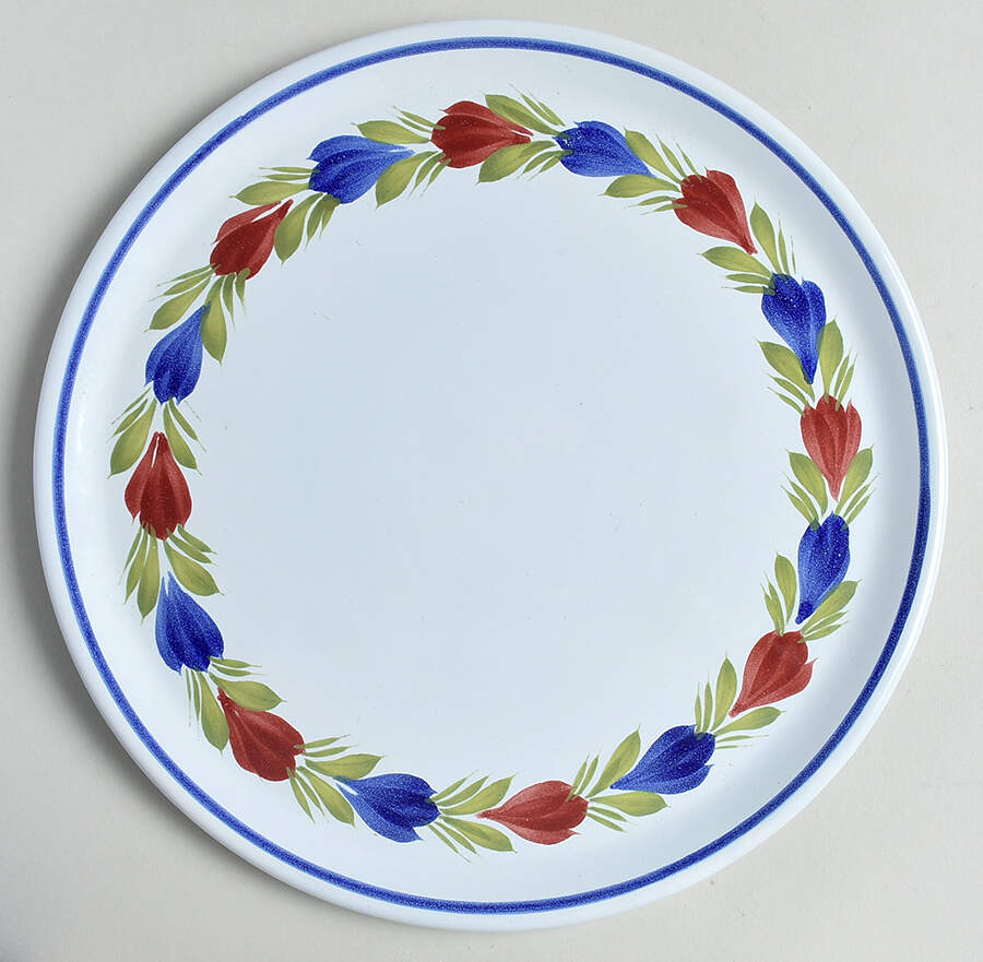 Mistral Blue (Round) Round Cheese Dish No Lid by Quimper-1