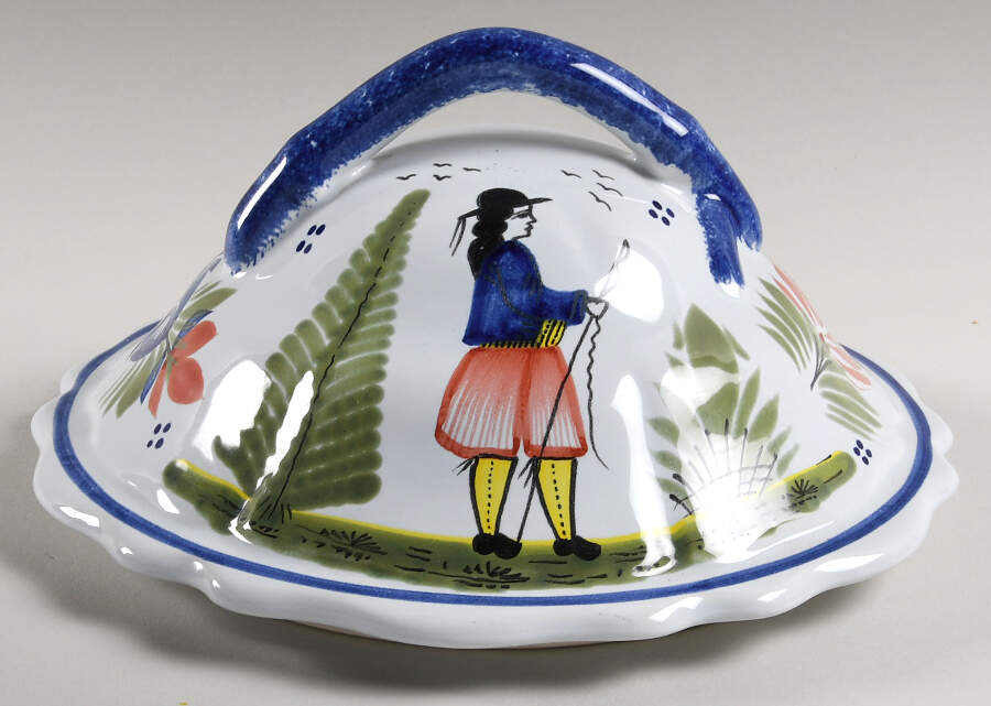 Mistral Blue (Round) Lid for Tureen by Quimper-1