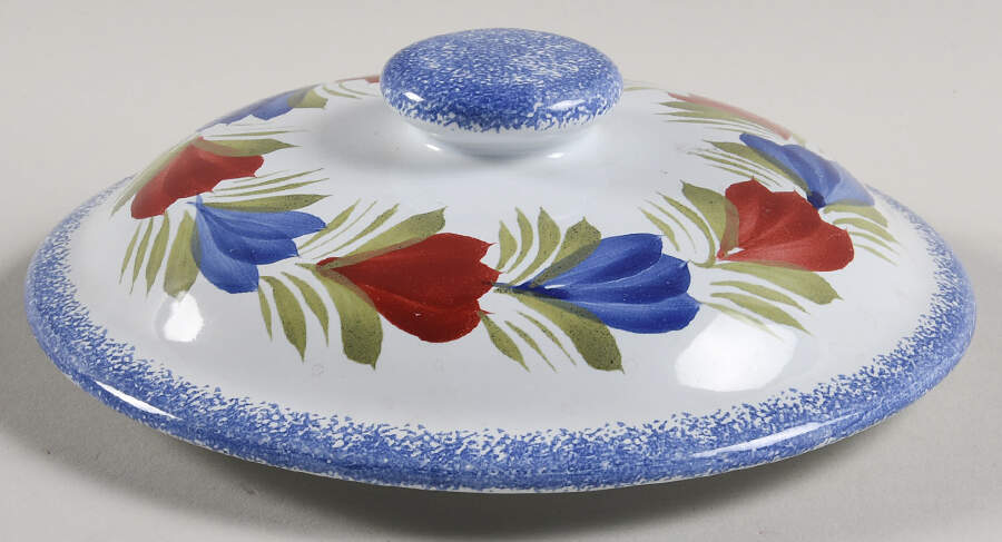 Mistral Blue (Round) Lid for Cookie Jar by Quimper-1