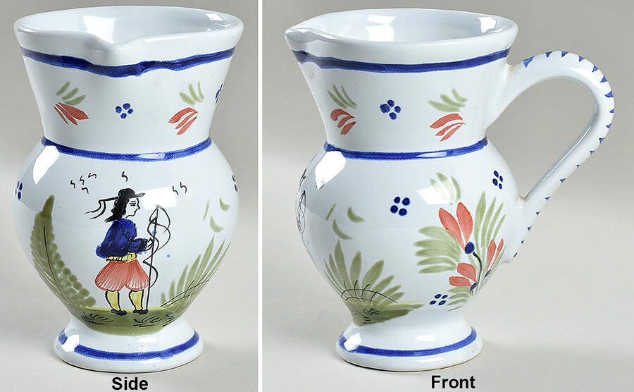 Mistral Blue (Round) 16 Oz Pitcher by Quimper-1