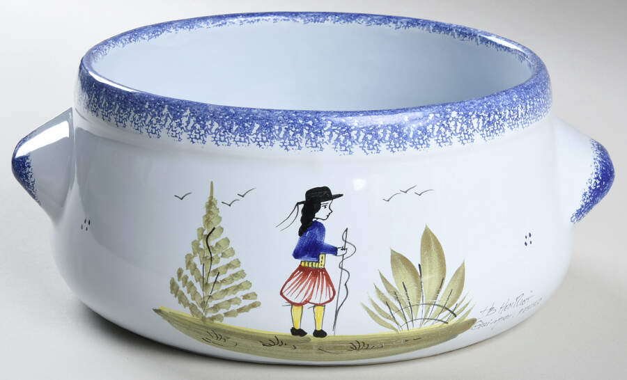 Mistral Blue (Round) 1.5 Qt Round Casserole No Lid by Quimper-1