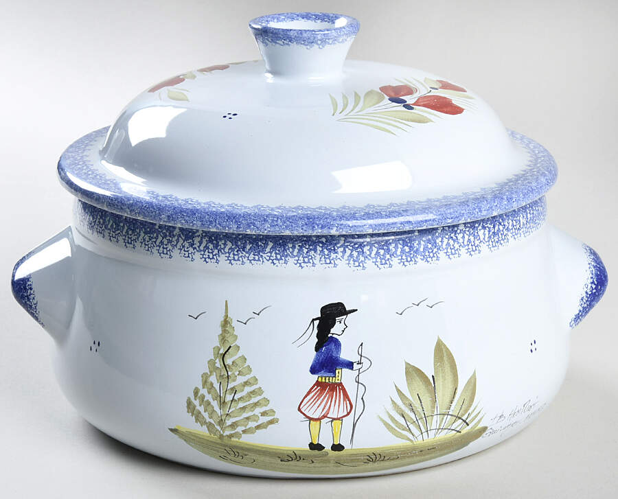 Mistral Blue (Round) 1.5 Qt Round Covered Casserole by Quimper-1