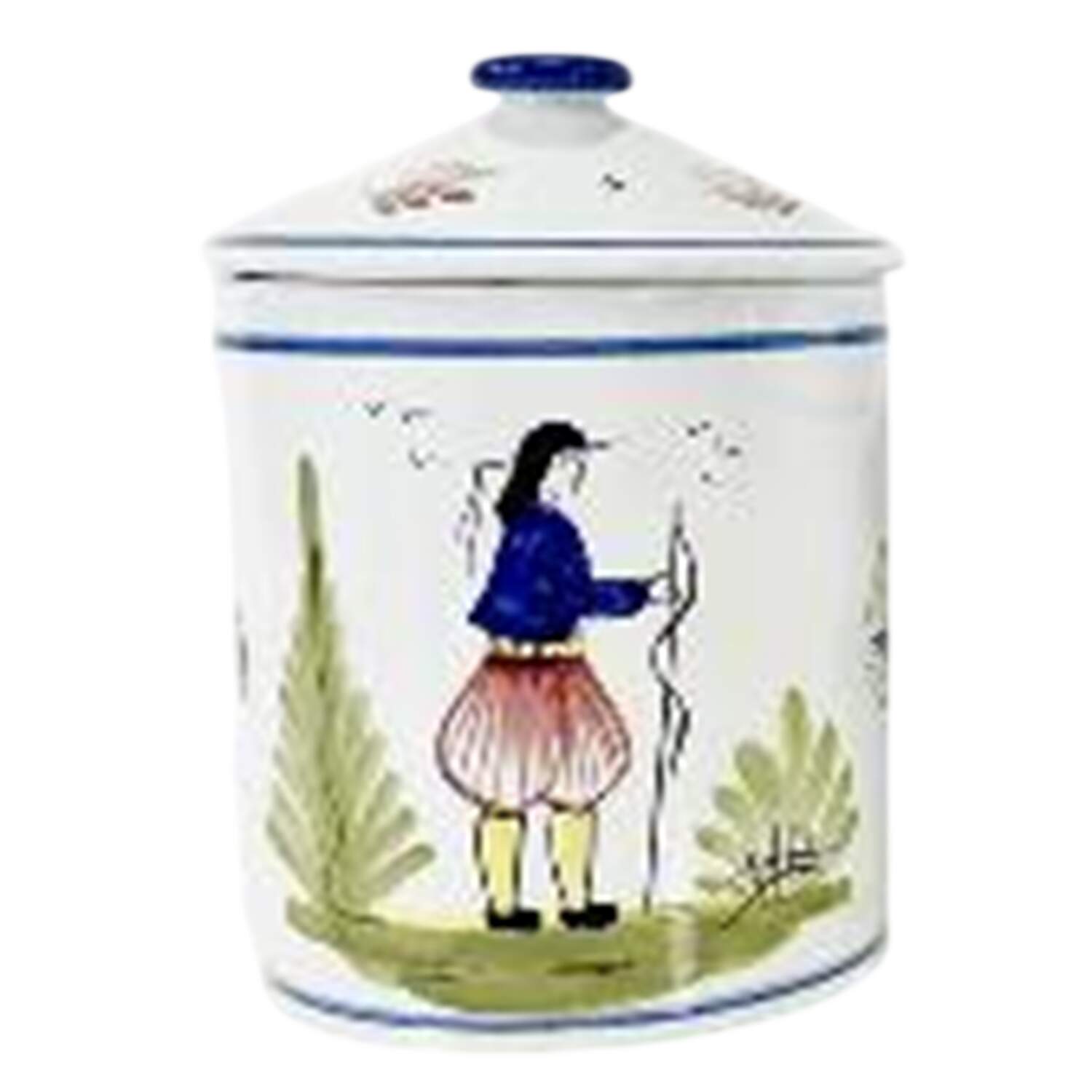 Mistral Blue (Round) Extra Large Canister & Lid by Quimper-1