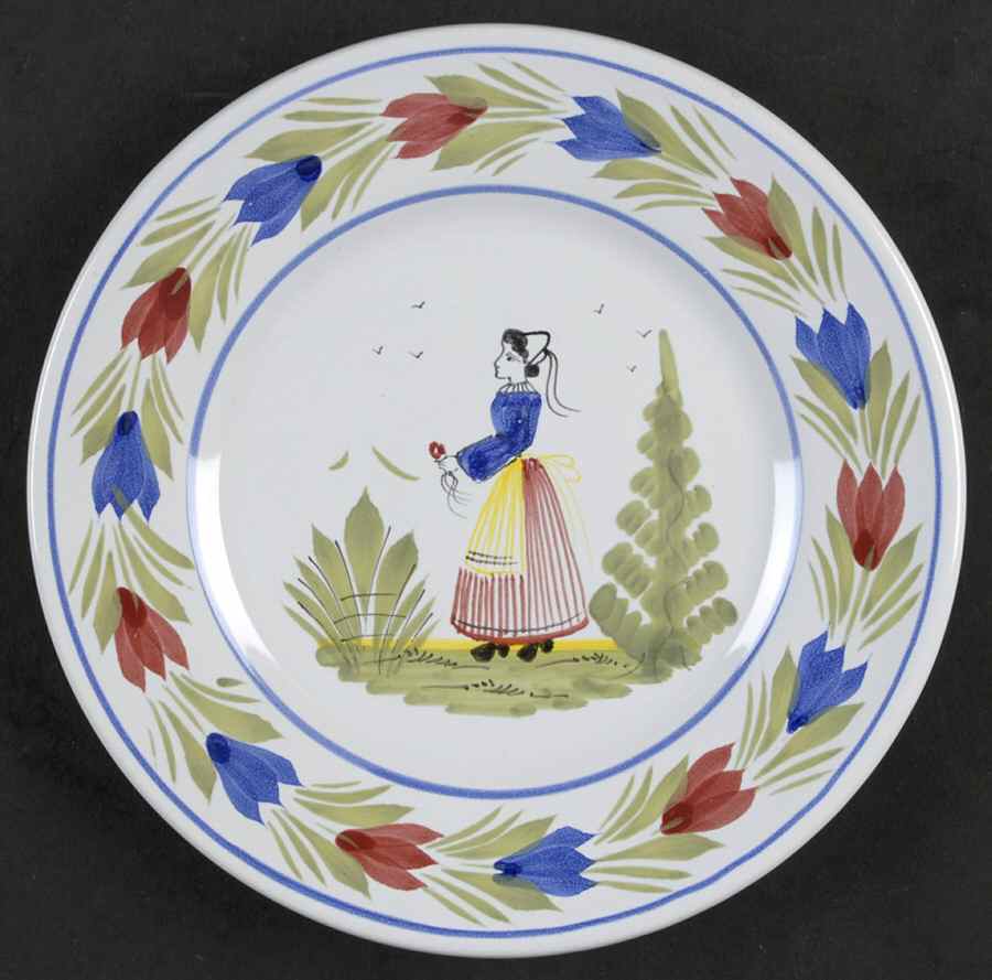 Mistral Blue (Round) Bread & Butter Plate by Quimper-1