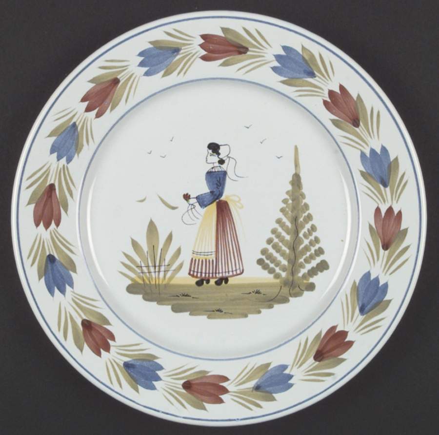 Mistral Blue (Round) Dinner Plate by Quimper-1