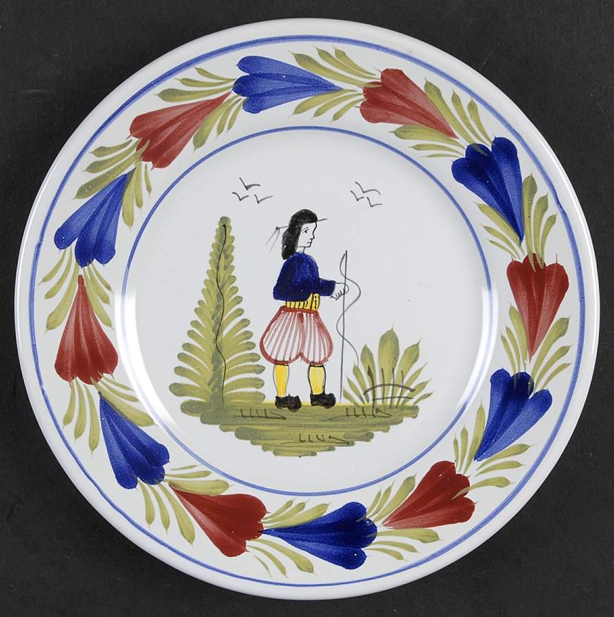 Mistral Blue (Round) Bread & Butter Plate by Quimper-1