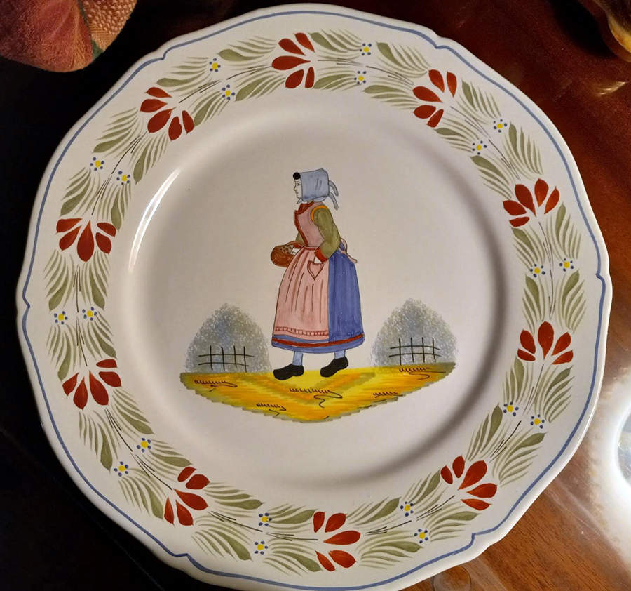 Paysan Dinner Plate by Quimper-1