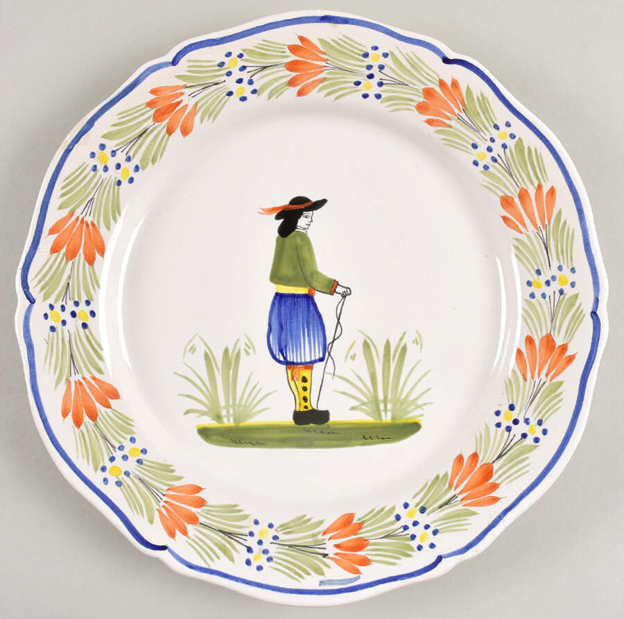 Paysan Plate Wall by Quimper-1