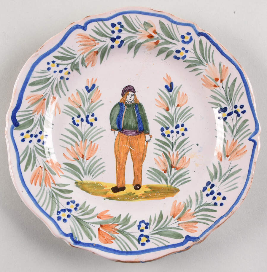 Paysan Salad Plate by Quimper-1