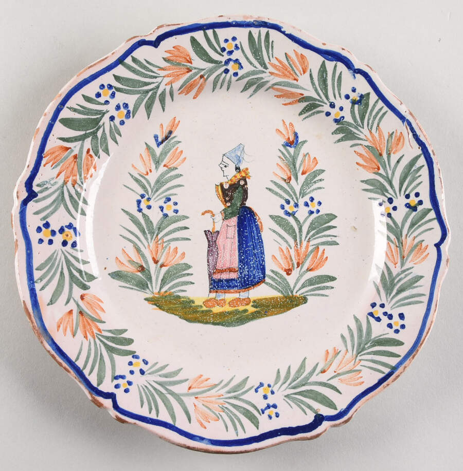 Paysan Salad Plate by Quimper-1