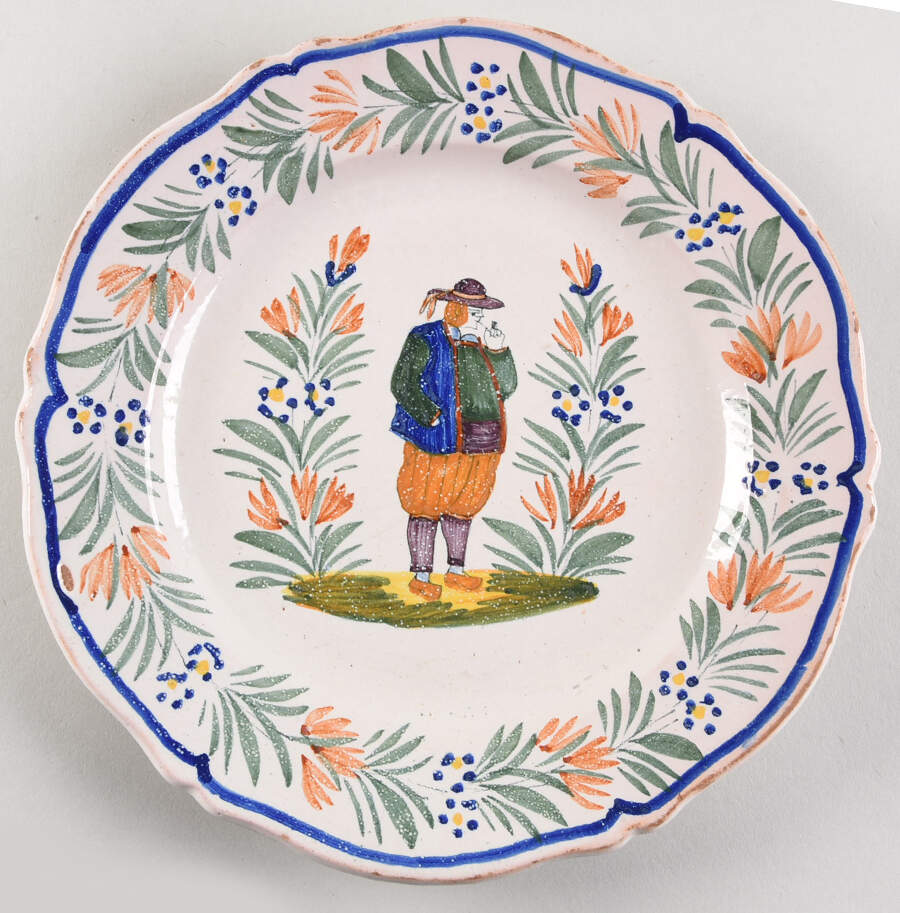 Paysan Salad Plate by Quimper-1