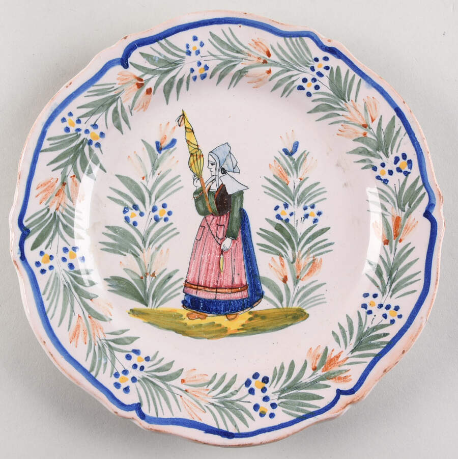 Paysan Salad Plate by Quimper-1