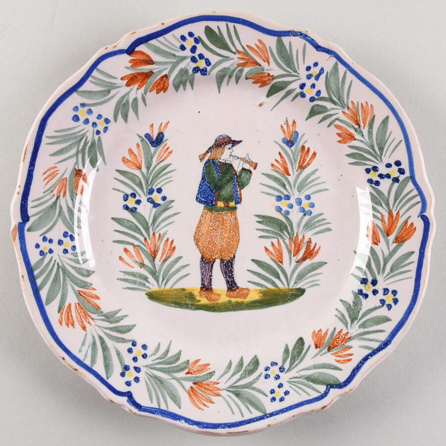 Paysan Salad Plate by Quimper-1
