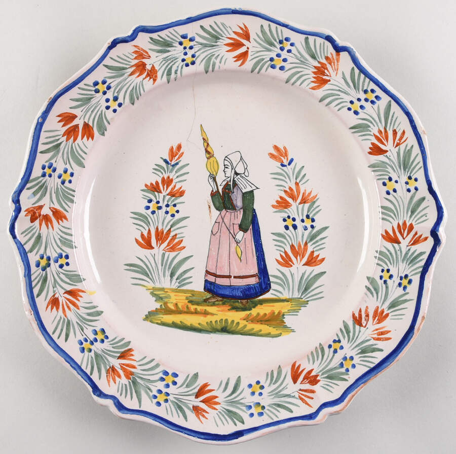 Paysan Dinner Plate by Quimper-1