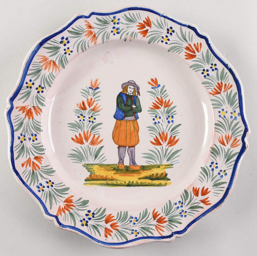 Paysan Dinner Plate by Quimper-1