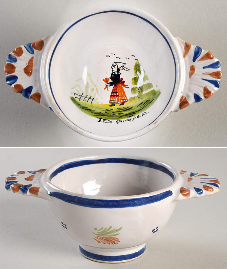 Paysan Lugged Fruit/Dessert (Sauce) Bowl by Quimper-1