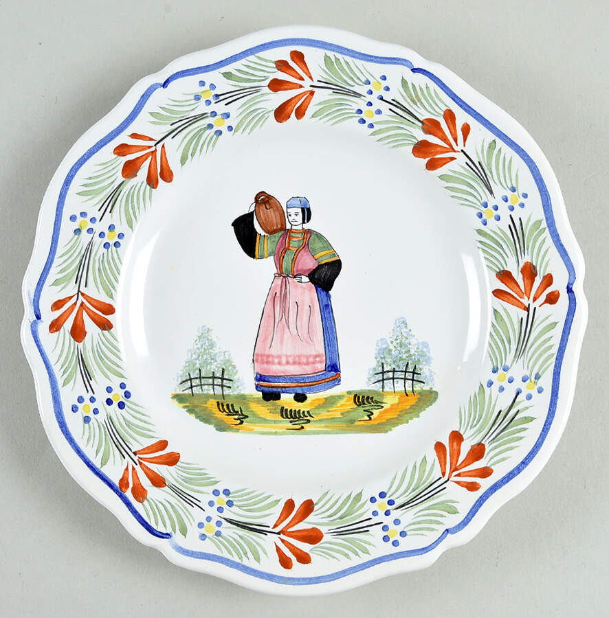 Paysan Salad Plate by Quimper-1