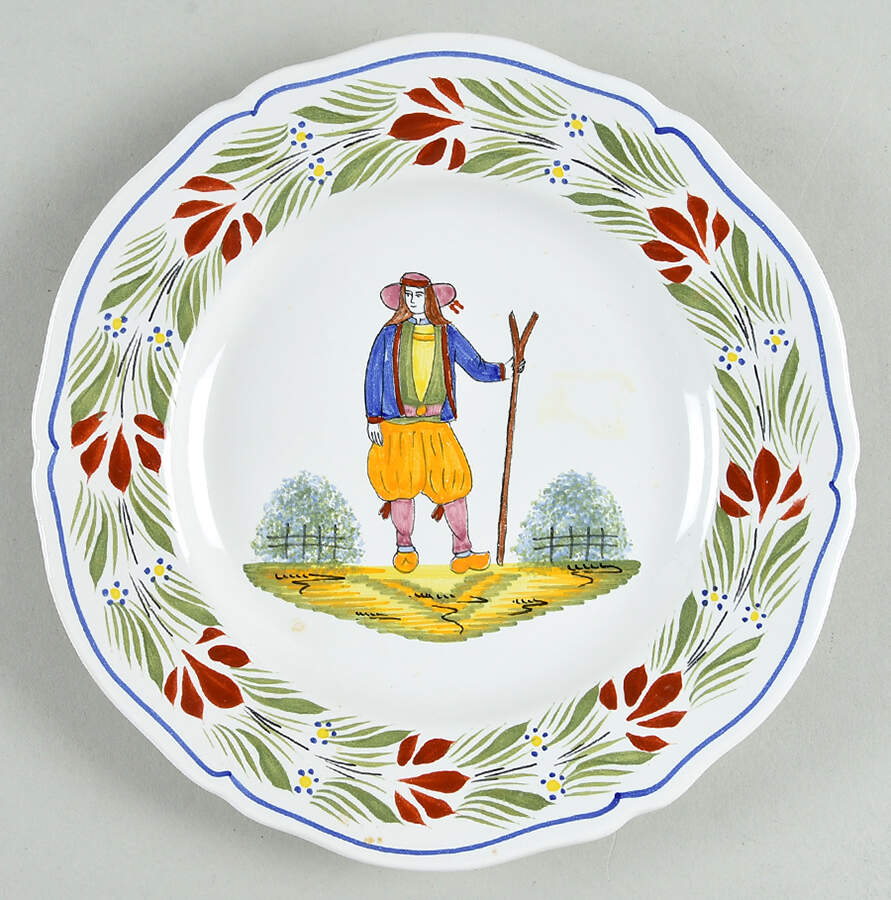 Paysan Salad Plate by Quimper-1