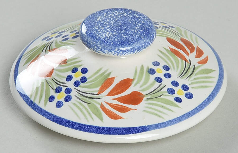 Paysan Lid for Mustard Jar by Quimper-1