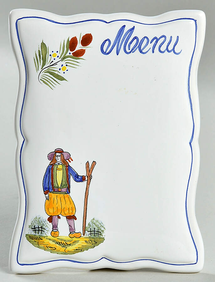 Paysan Menu Plaque by Quimper-1