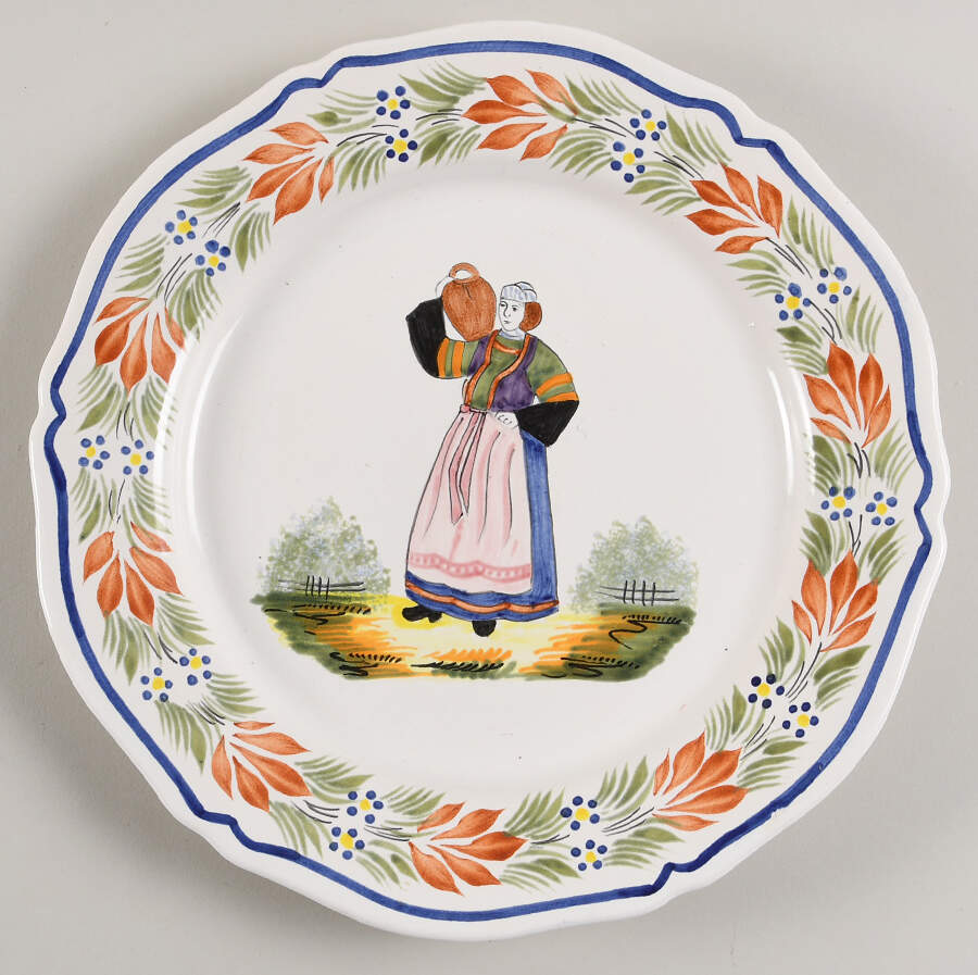 Paysan Dinner Plate by Quimper-1