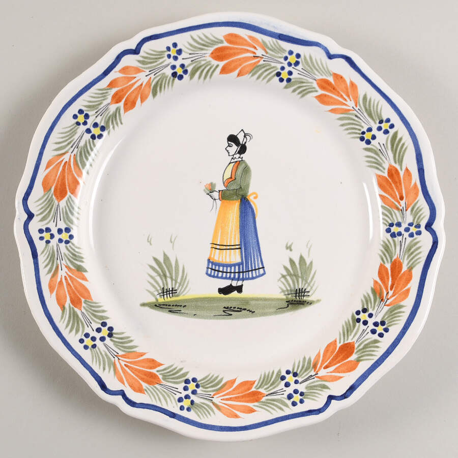 Paysan Dinner Plate by Quimper-1