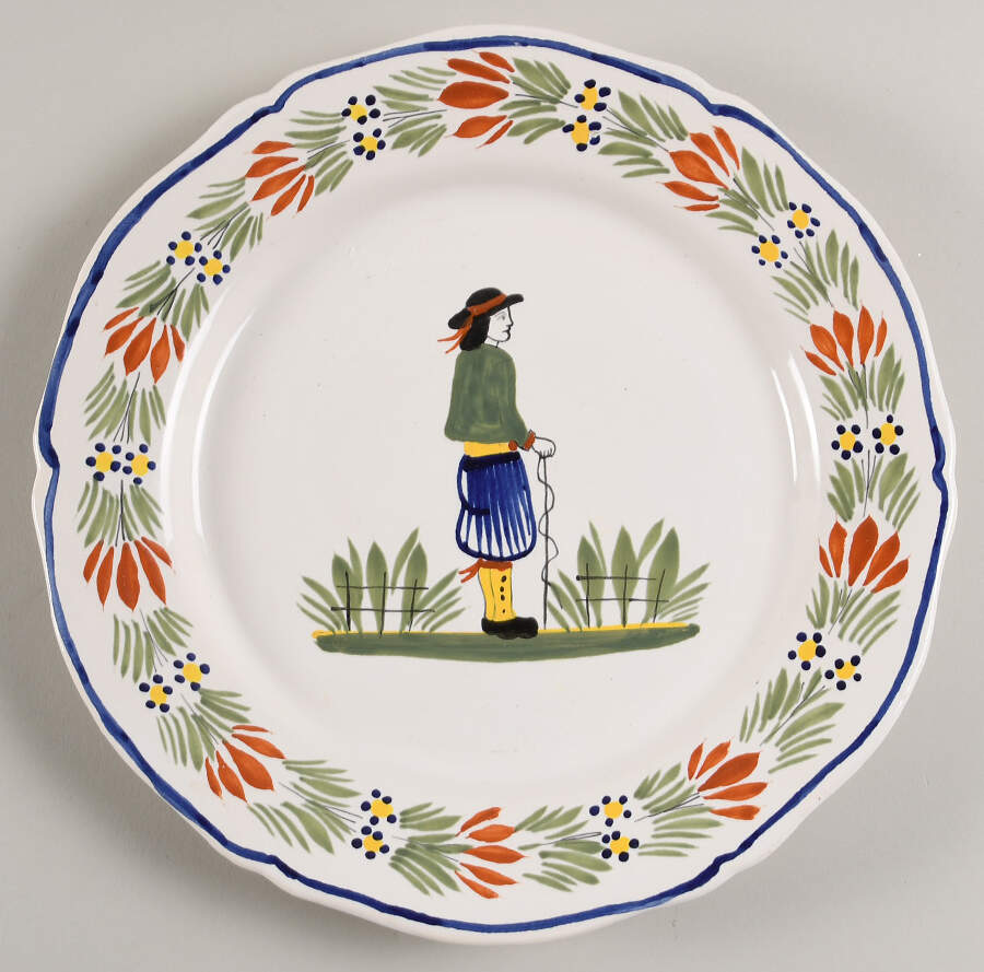 Paysan Dinner Plate by Quimper-1