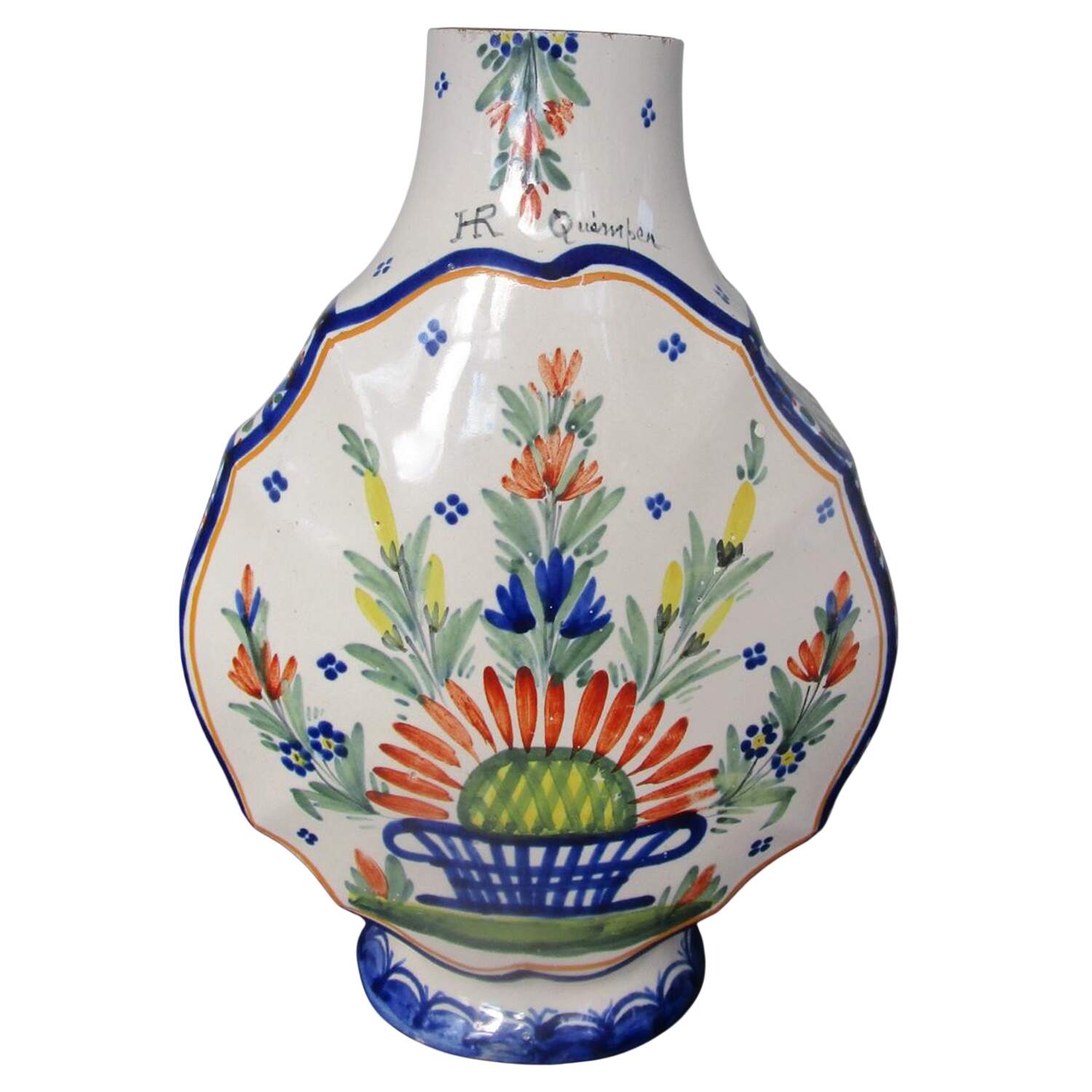 Paysan Open Carafe/Vase by Quimper-1
