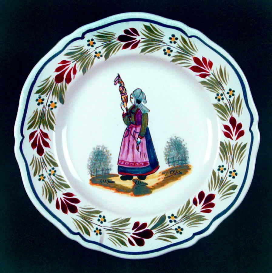 Paysan Bread & Butter Plate by Quimper-1