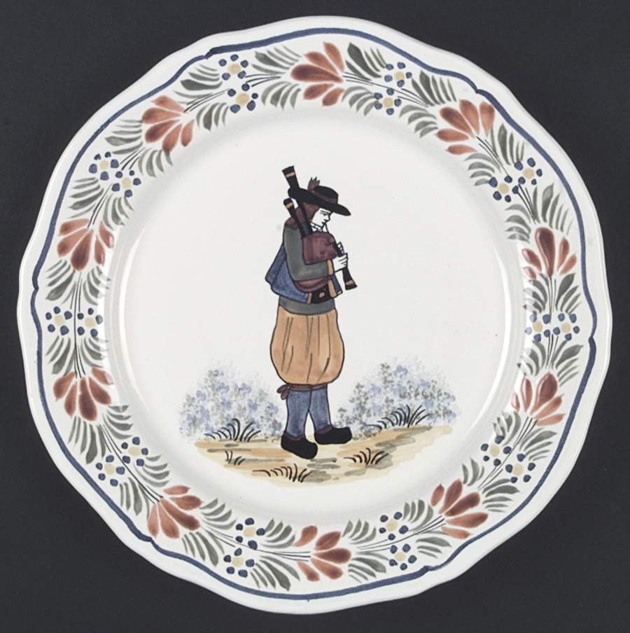 Paysan Dinner Plate by Quimper-1