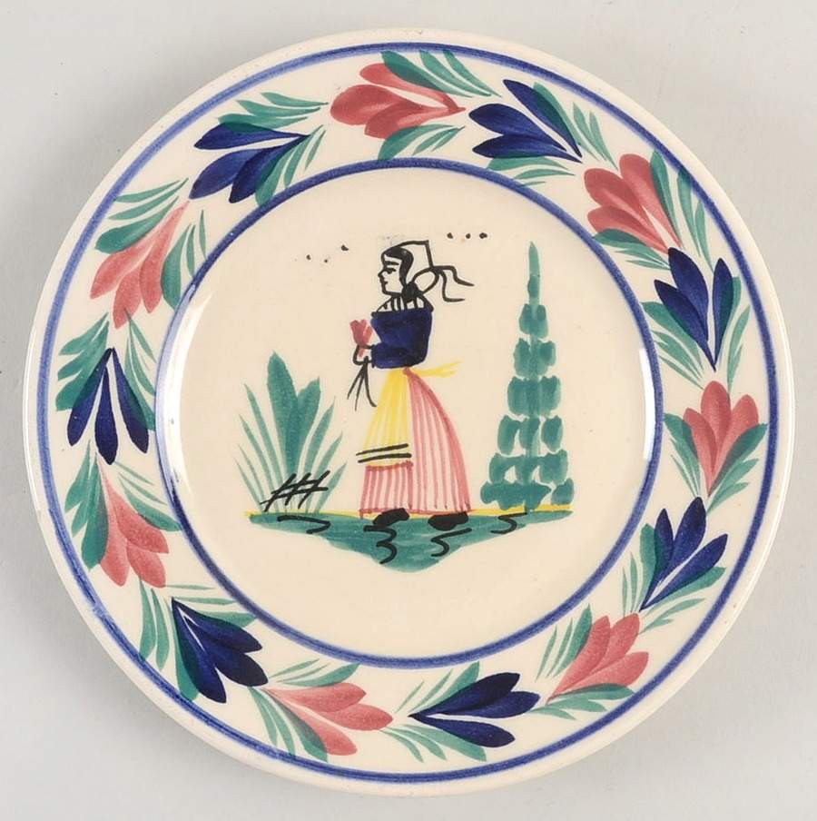 Petit Breton Bread & Butter Plate by Quimper-1